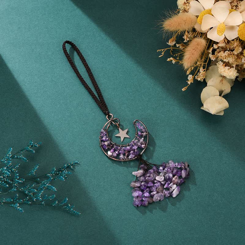 Olivenorma Moon And Star Chakra Crystal Wind Chime - image 7