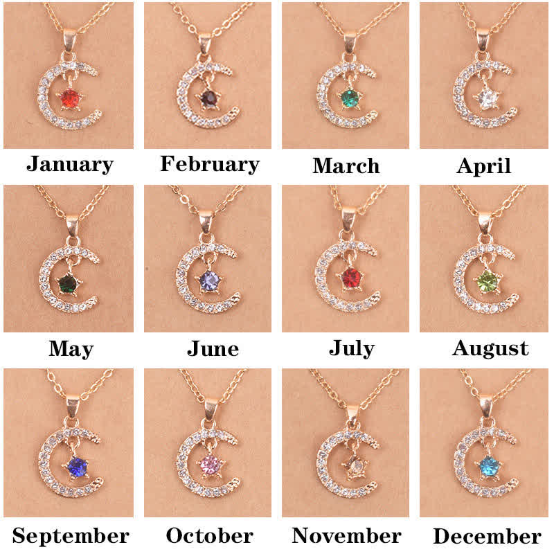 Olivenorma Month Birthstone Star Creative Necklace - image 0