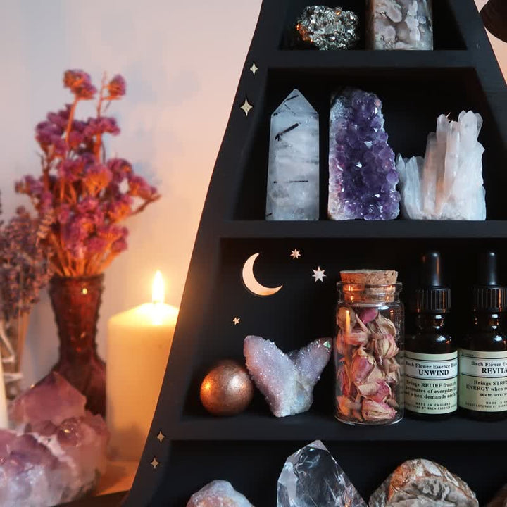 Olivenorma Witch Hat Wooden Crystal Shelf - image 3