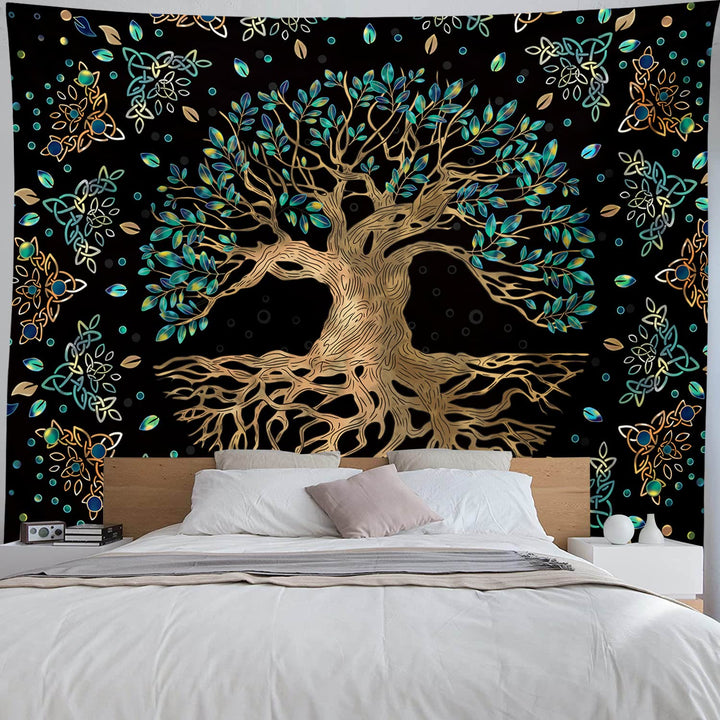 Olivenorma Life Of Tree Wall Hanging Black Green Tapestry - image 2