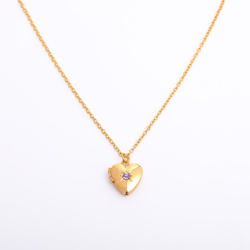 Olivenorma "Shine in My Heart"-Birthstone Heart Album Gift Card  Necklace - image 21