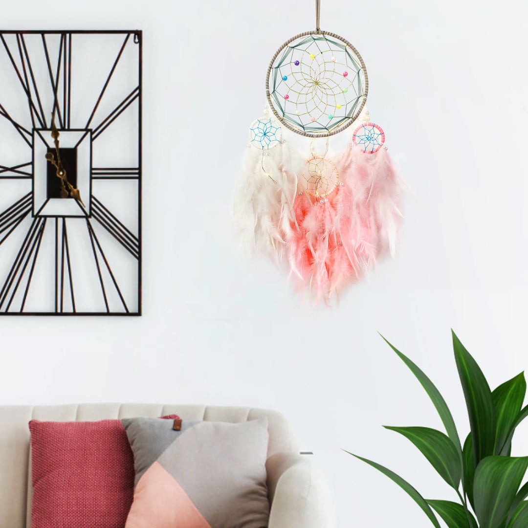 Olivenorma Indian Style Three Ring Feather Dream Catcher - image 3