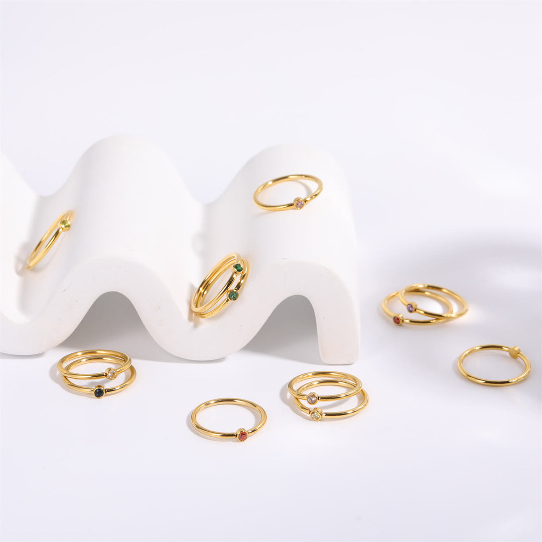 Olivenorma Birthstone 12 Month Birth Slim Ring - image 4