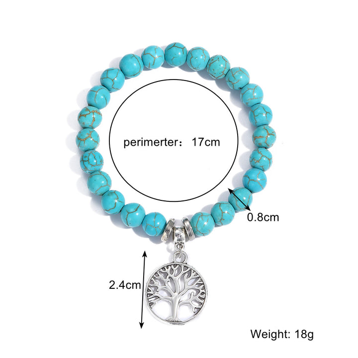 Olivenorma "Eternal Protection" Evil Eye Turquoise Bracelet - Tree of life - image 11