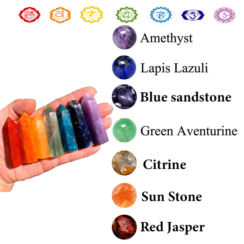 Chakra Crystal Wands Tower Crystal Set - image 12