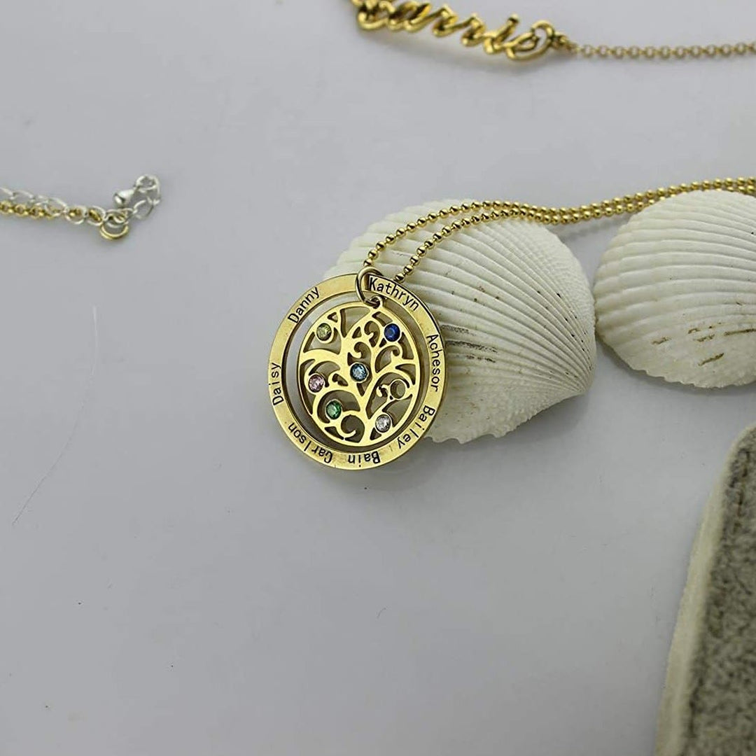 Olivenorma Tree of Life Birthstone Name Engraving Necklace - image 10