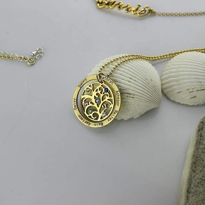 Olivenorma Tree of Life Birthstone Name Engraving Necklace - image 10