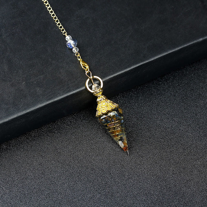 Olivenorma Natural Crystal Resin Hexagonal Pyramid Pendulum - Peter Stone - image 71