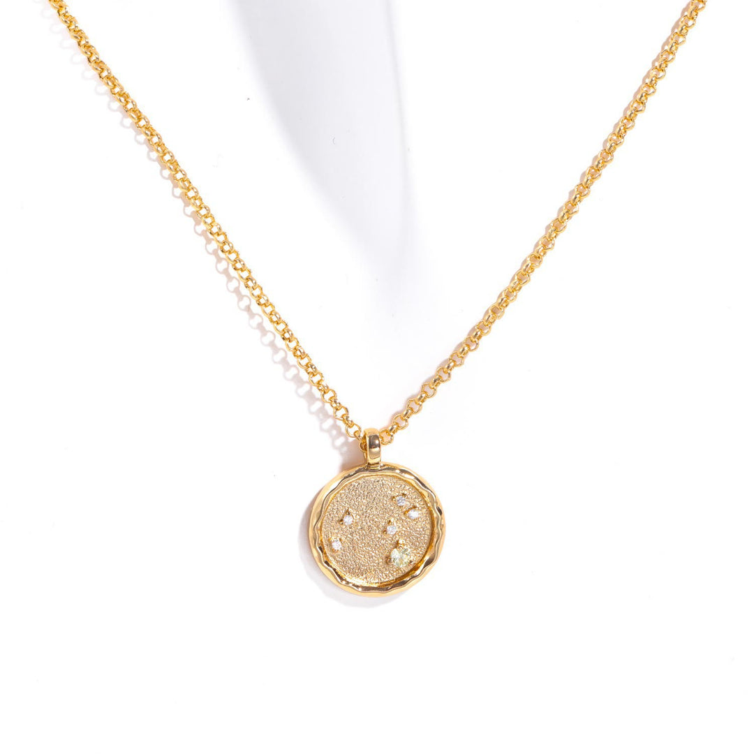 Olivenorma White Zircon Birthstone Zodiac Necklace - Leo - image 6