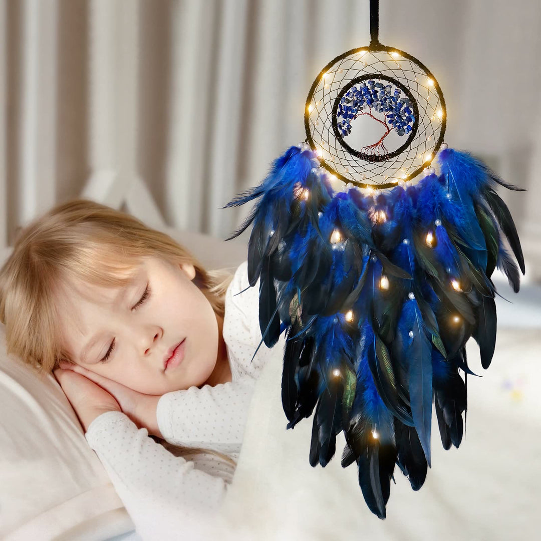 Olivenorma Crystal Tree Of Life Feather Glow Dream Catcher - image 23