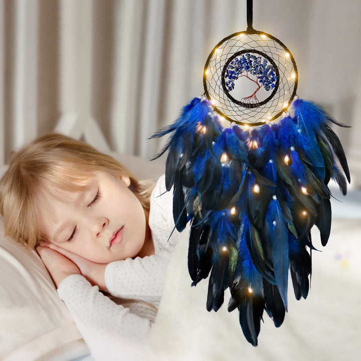 Olivenorma Crystal Tree Of Life Feather Glow Dream Catcher - image 23