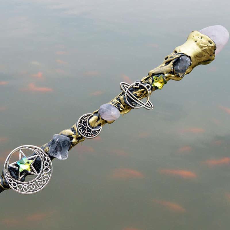 Olivenorma Moon And Sun Fairy Crystal Wands - Rose Quartz - image 5