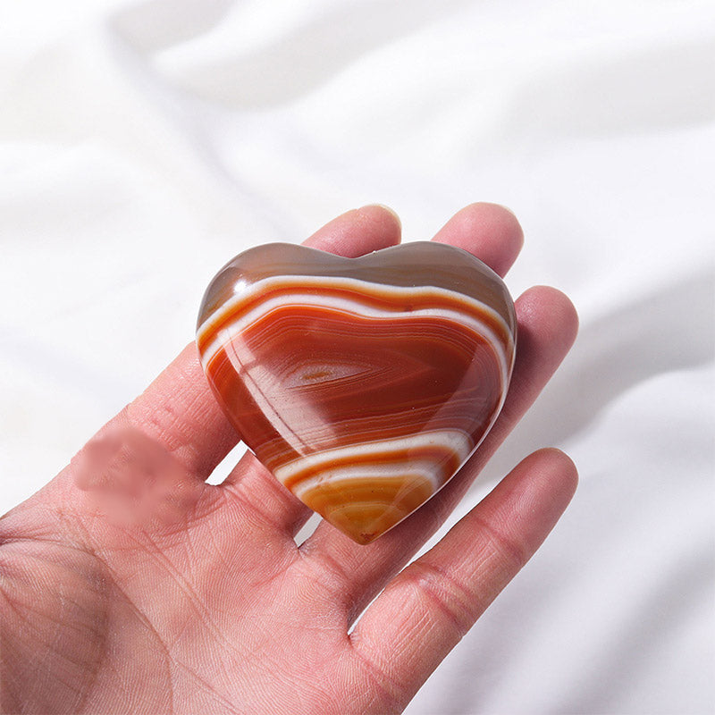 Red Agate Healing Crystal Hearts - image 3