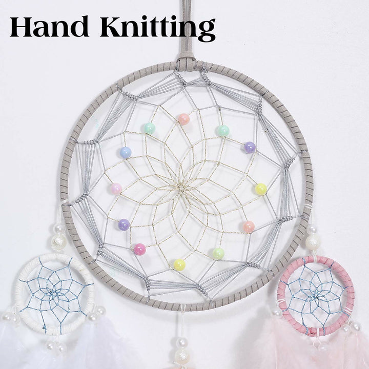 Olivenorma Indian Style Three Ring Feather Dream Catcher - image 4