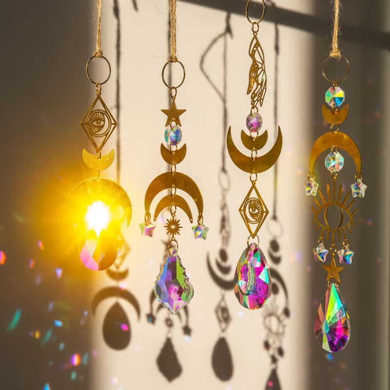 Evil Eye With Moon Protection Wind Chime Suncatcher - image 6