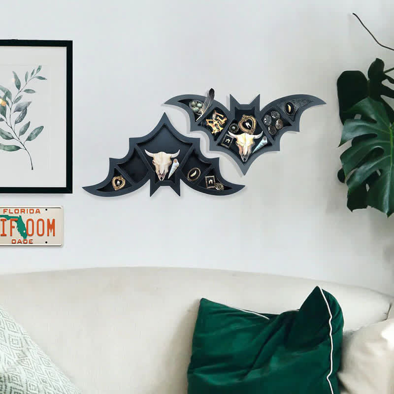 Olivenorma Bat Shaped Wooden Crystal Shelf - image 2