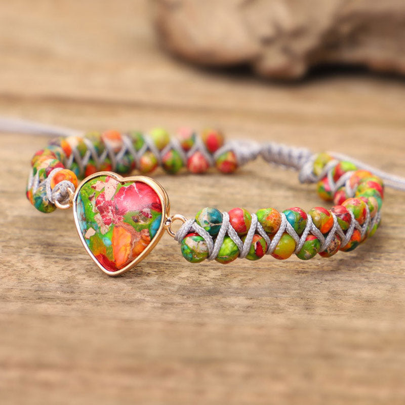 Natural Stone Crystal Heart Bracelet - image 4