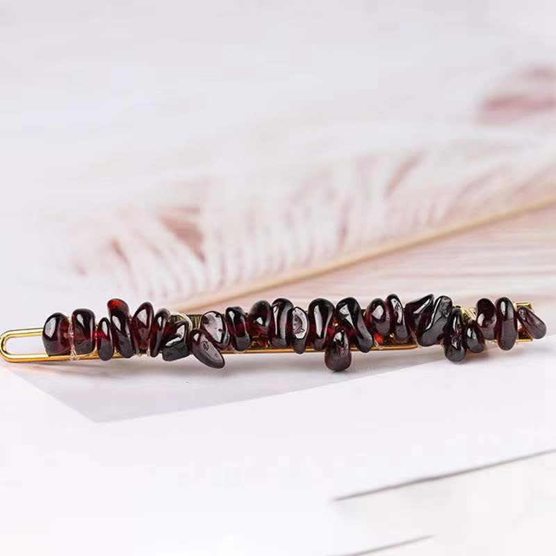 Olivenorma Natural Broken Crystal Hairpin - Garnet - image 13