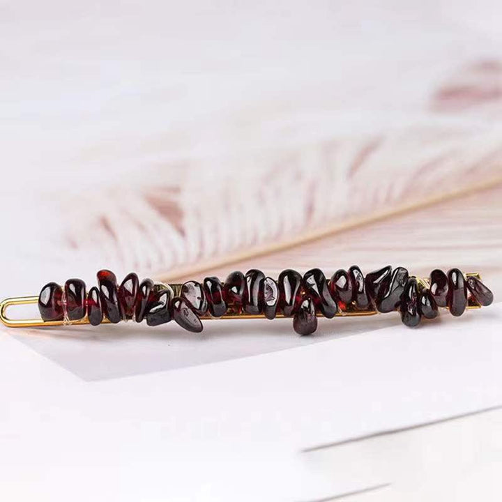 Olivenorma Natural Broken Crystal Hairpin - Garnet - image 13