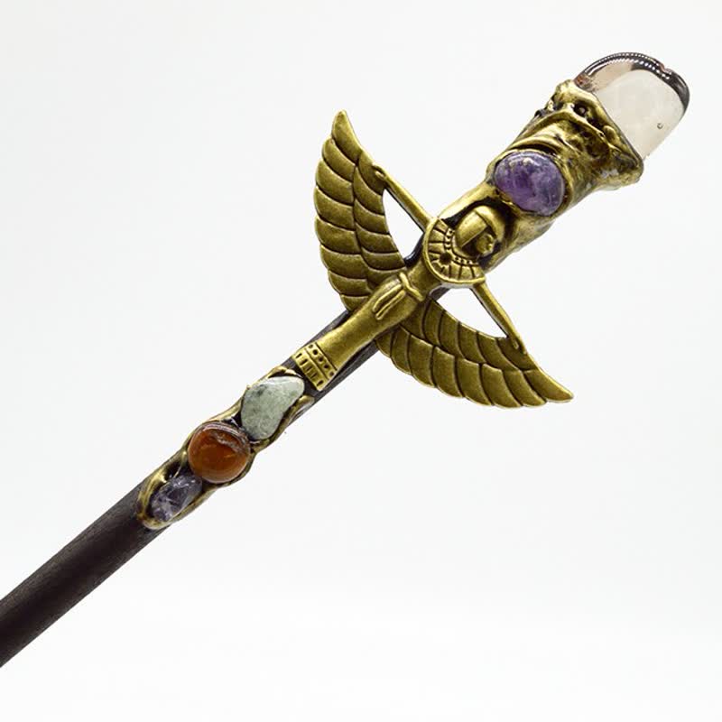 Olivenorma Witch Angel Natural Crystal Wands - Smoky Quartz - Gold - image 5