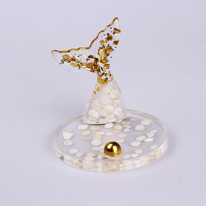 Olivenorma Crystal Gravel Glue Mermaid Tail Phone Holder Decoration - Nacre - image 10