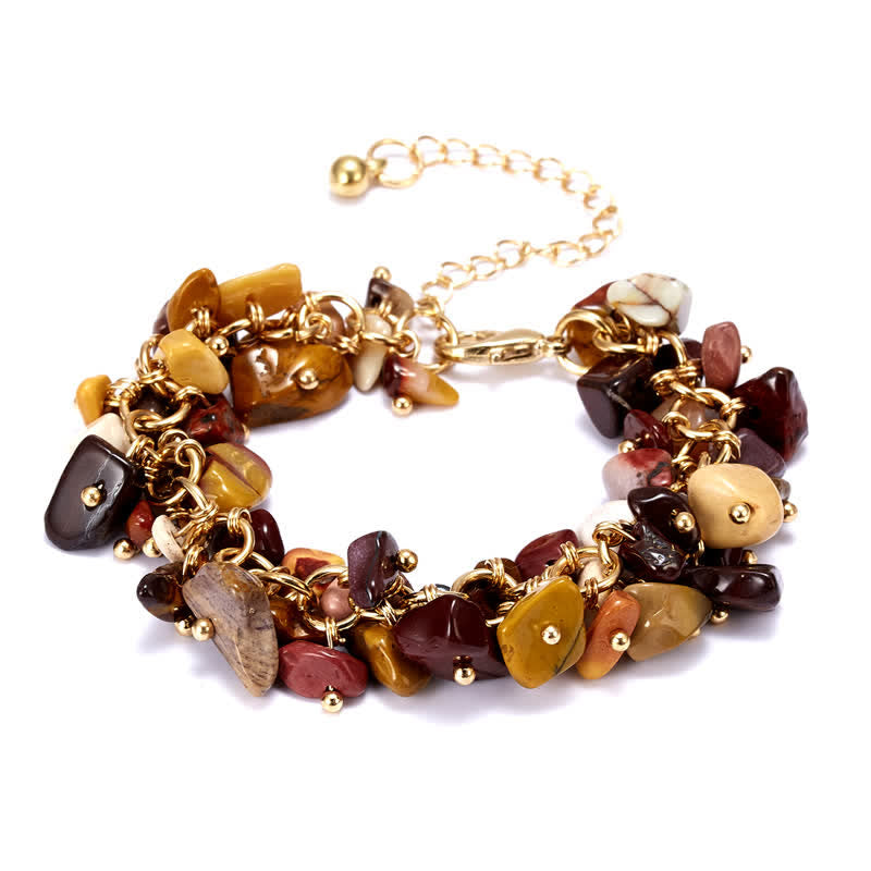 Austrain Crystals With Stones Bracelet - Tiger Eye - image 2