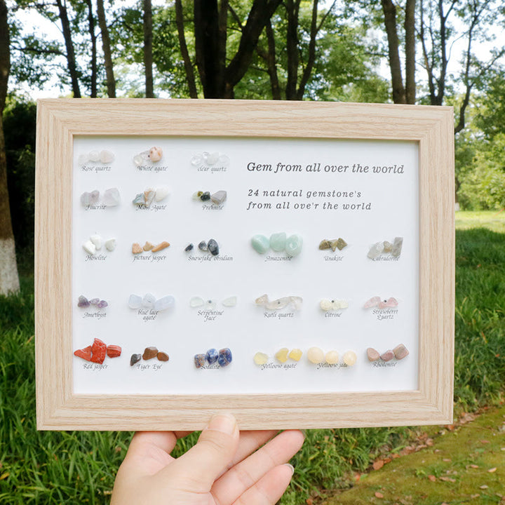 Olivenorma 24 Kinds Crystal Specimen Teaching Materials Gemstone Decoration - image 2