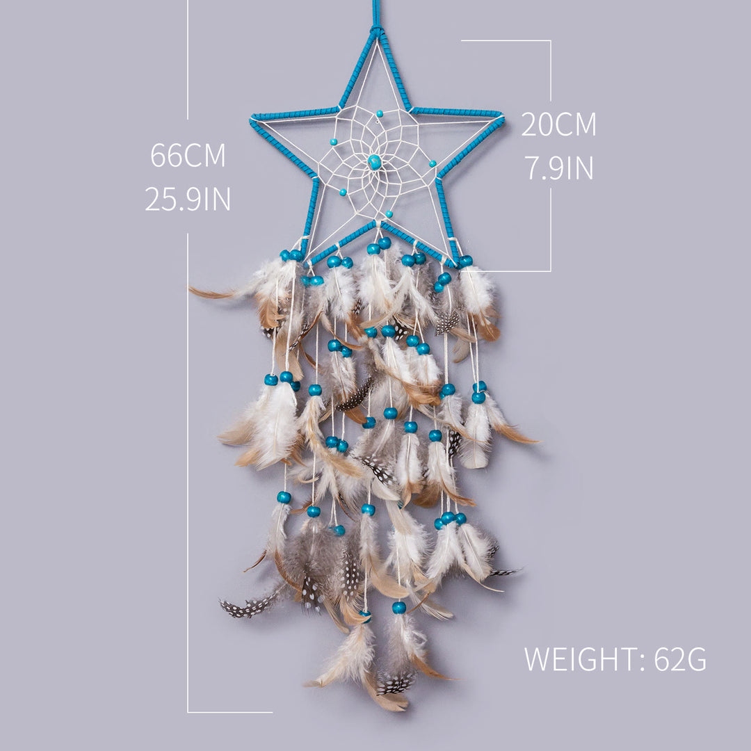 Olivenorma Turquoise Moon Stars Sun Shape Dream Catcher - Turquoise&Stars - image 2