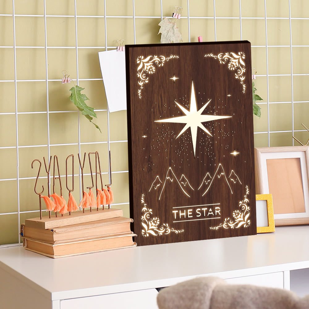Olivenorma "THE STAR" Wooden Hill Starry Sky Lamp Decoration - image 2
