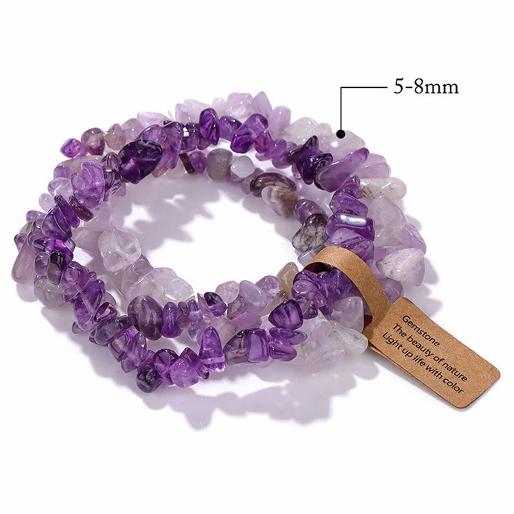 Olivenorma Natural Irregular Crystal Gravel Three Layer Bracelet - image 67