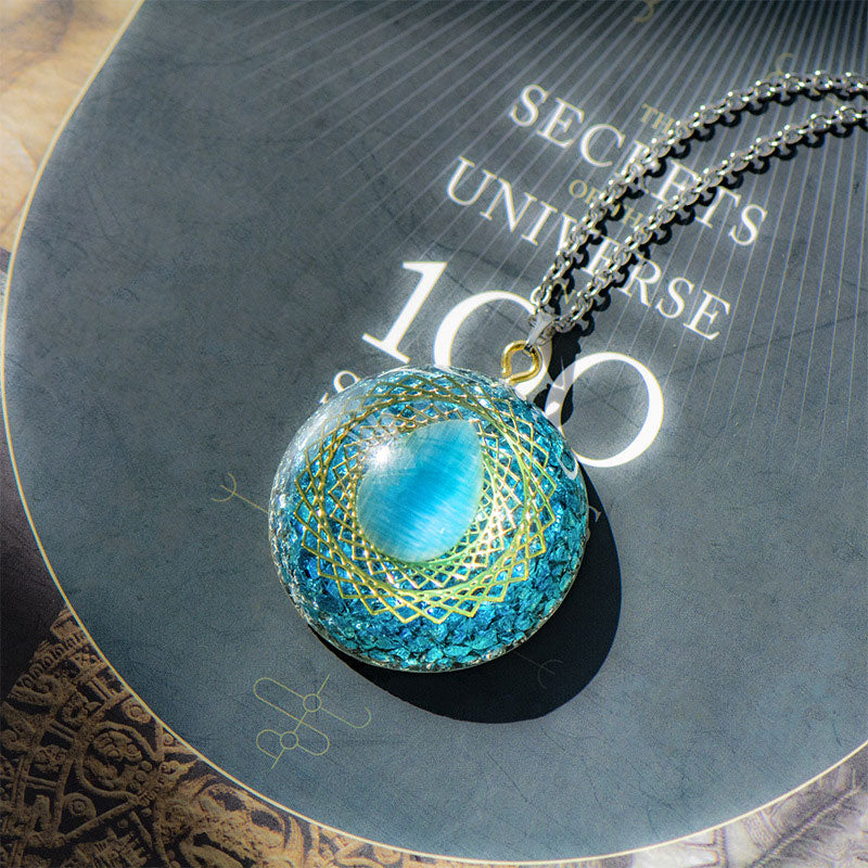 Olivenorma GUARDIAN OF LIGHT Aquamarine Orgone Necklace - image 1