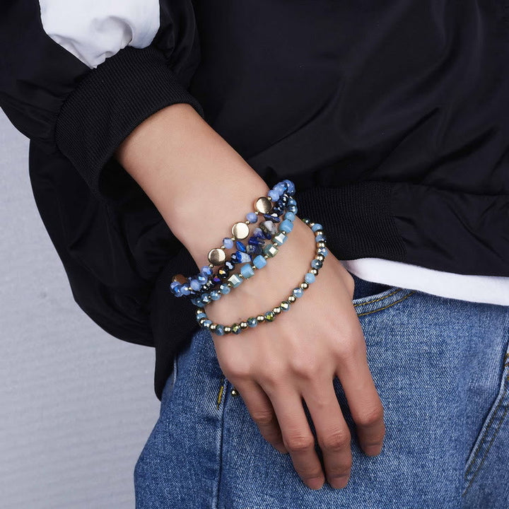 Olivenorma Colorful Natural Crystal Winding Multilayer Adjustable Bracelet  - image 1
