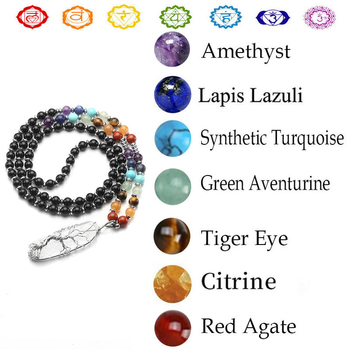 Natural Crystal Chakra Mala  - image 8