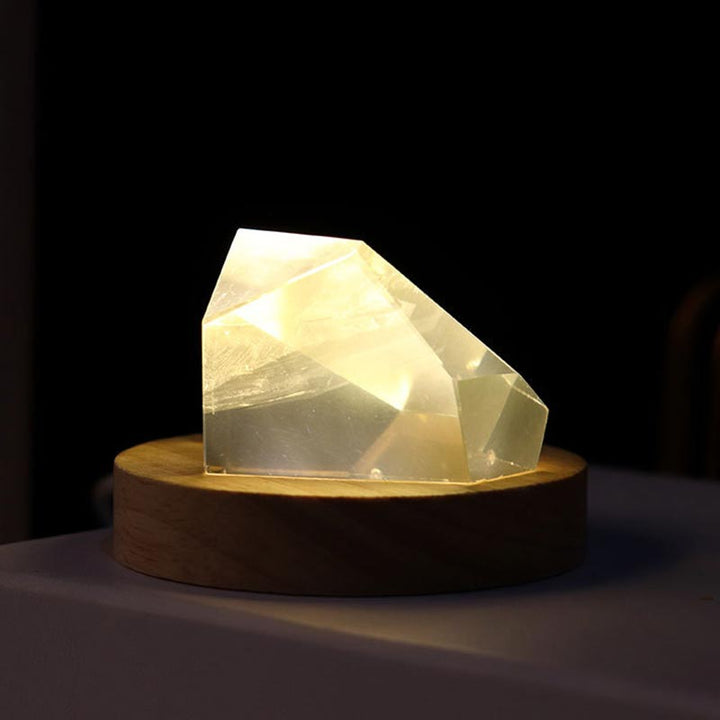Olivenorma USB Natural Crystal Lamp - Citrine - image 6