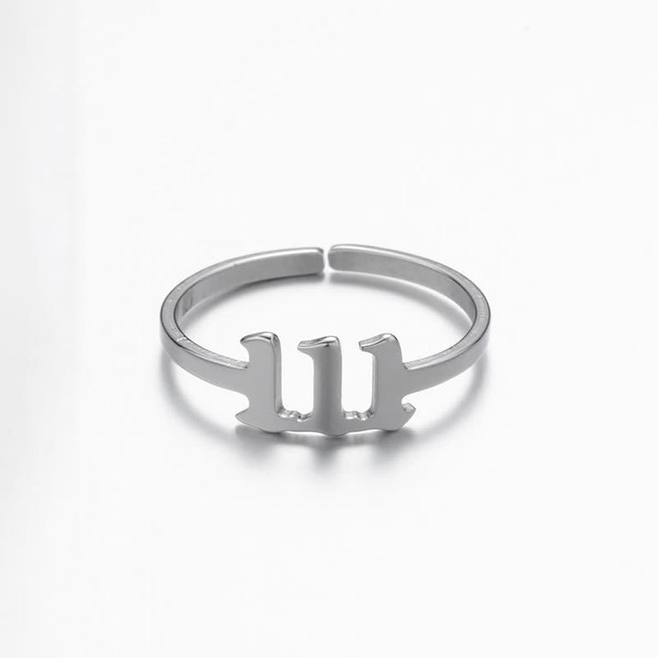 Angel Number Minimalist Lucky Ring - Silver - 111 - image 17