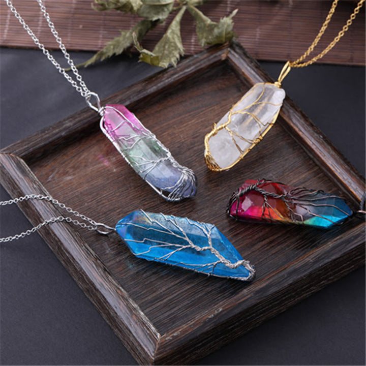 Olivenorma"Life Energy" - Tree of Life Crystal Necklace - image 3