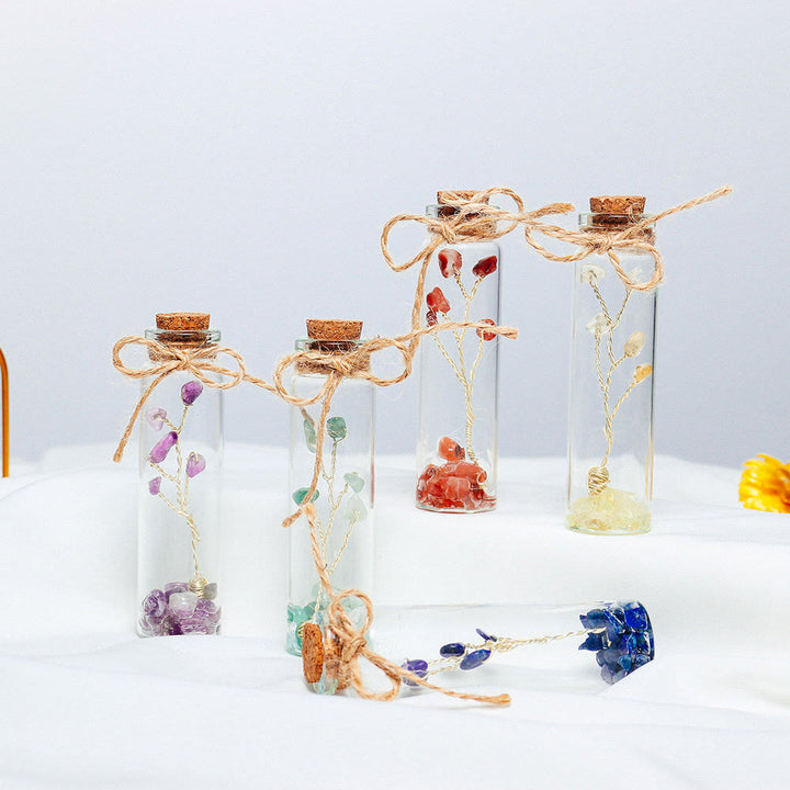 Olivenorma Chakra Crystal Crushed Stone Glass Bottle Decoration - image 6