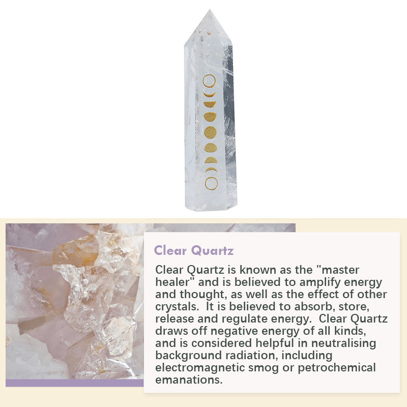 Olivenorma Natural Crystal Column Crystal Wands Tower - Clear Quartz - image 3