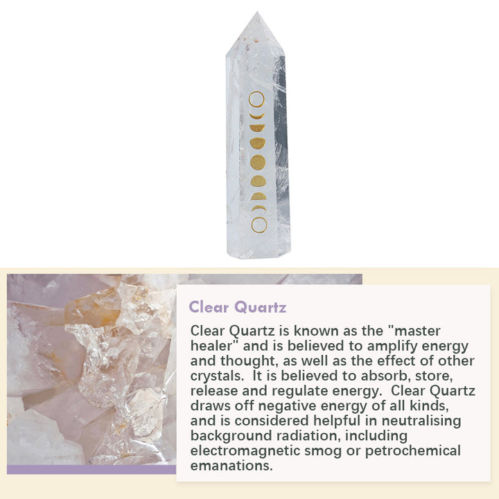 Olivenorma Natural Crystal Column Crystal Wands Tower - Clear Quartz - image 3