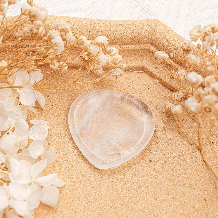 Olivenorma Clear Crystal Heart Worry Stone - image 1