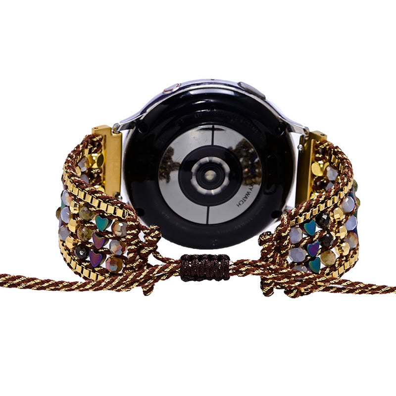 Olivenorma Hematite Crystal Beaded Braided Samsung Strap Bracelet - image 3