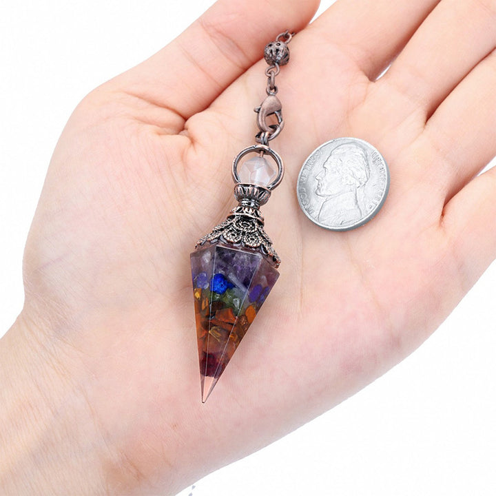 Natural Crystal 7 Chakra Meditation Pendulum - image 3