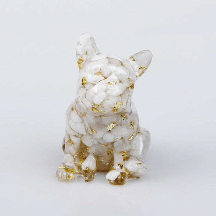 Olivenorma Crystal French Bulldog Gemstone Decoration - Moonstone - image 14
