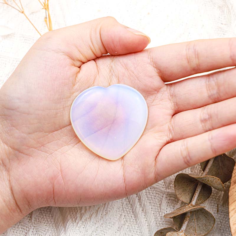 Olivenorma Opalite Healing Heart Worry Stone - image 1