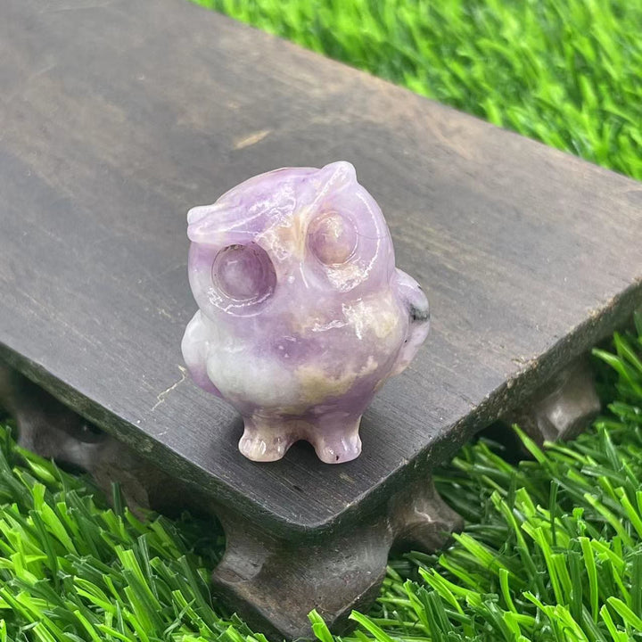 Olivenorma 3.5cm Natural Crystal Owl Ornament Gemstone Decoration - image 29