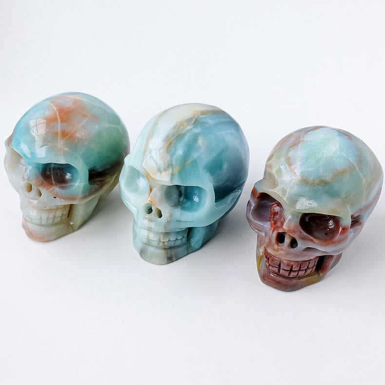 Olivenorma Natural Amazonite Gemstone Decoration Crystal Skull - image 3