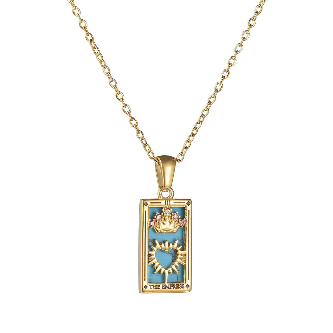 Olivenorma "Sun Lovers Star Moon" Tarot Cards Sign Necklace - THE EMPRESS - Rose Gold - image 5