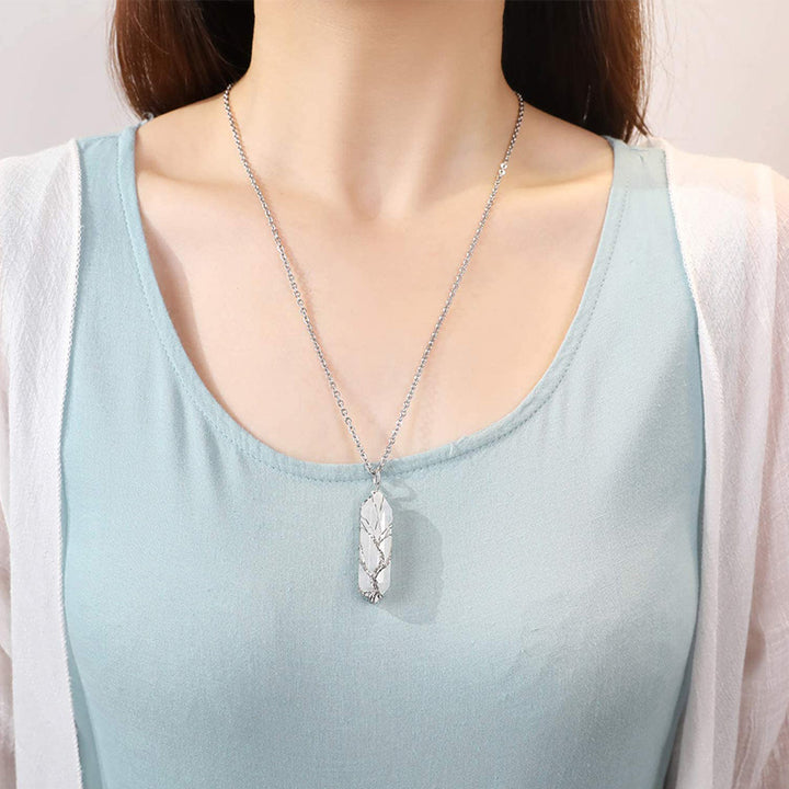 Olivenorma Crystal With Tree Of Life Gemstone Necklace - image 30