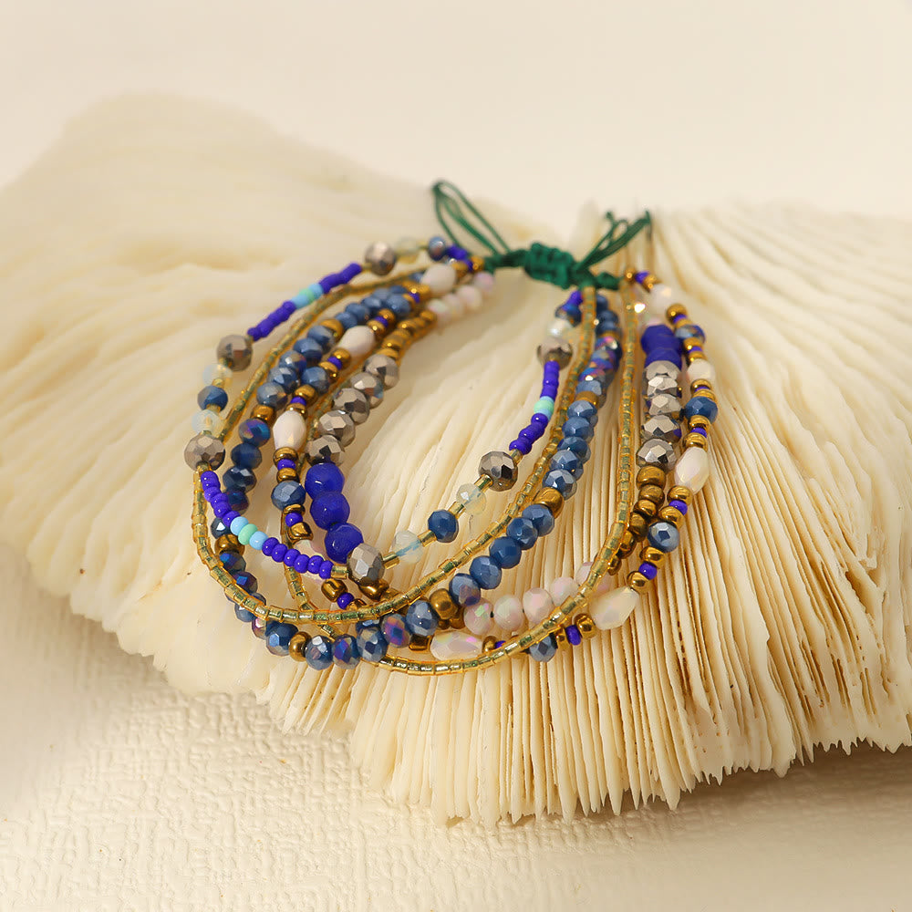 Olivenorma Round Beaded Vacation Bohemian Bracelets - Sapphire - image 13