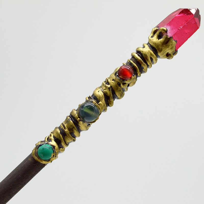 Olivenorma Moon Sun Star Fairy Crystal Wands - Red Quartz - image 9